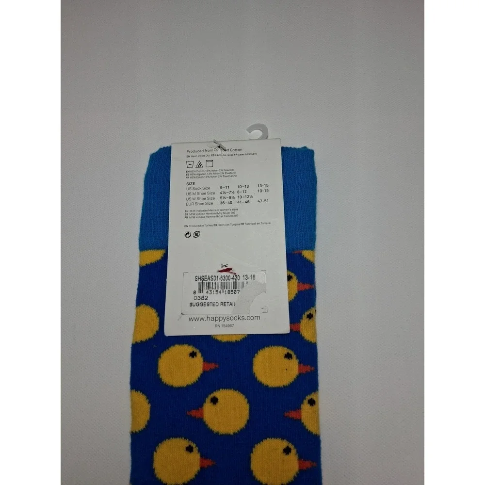 Mens Happy Socks 10-15 Brand New W/Tags  Ducks
